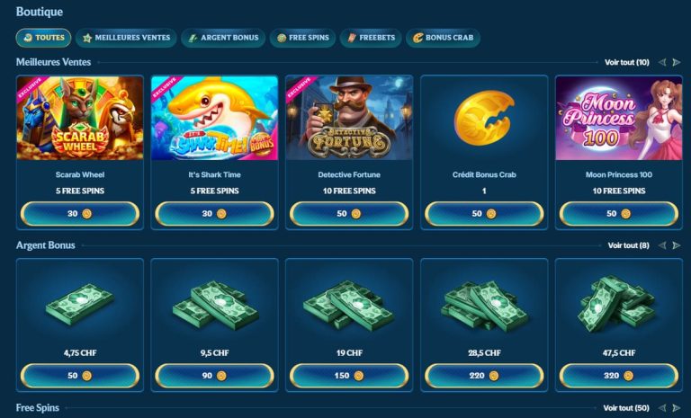 Aquawin Casino boutique