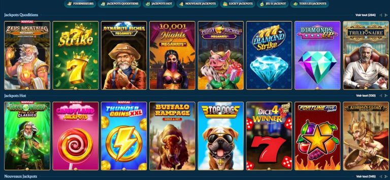 Aquawin Casino Jackpots