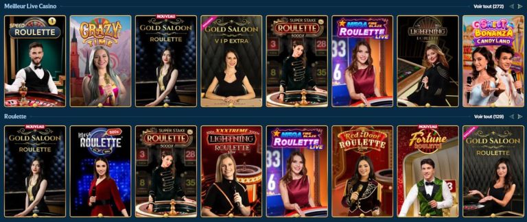 Aquawin Casino jeux live