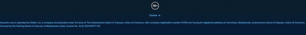 Aquawin Casino licence